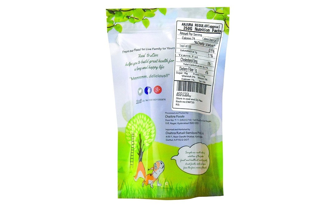 Food to Live Anjura Regular    Pack  250 grams